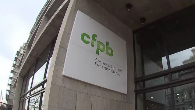 sign for the CFPB outside a building