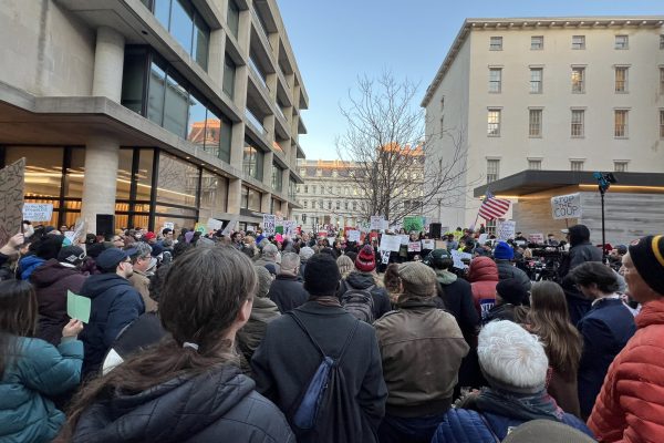 CFPB Rally Feb 10 2025 crowd