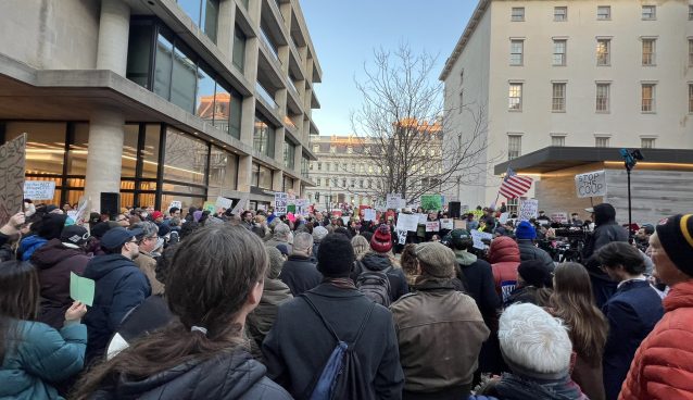 CFPB Rally Feb 10 2025 crowd